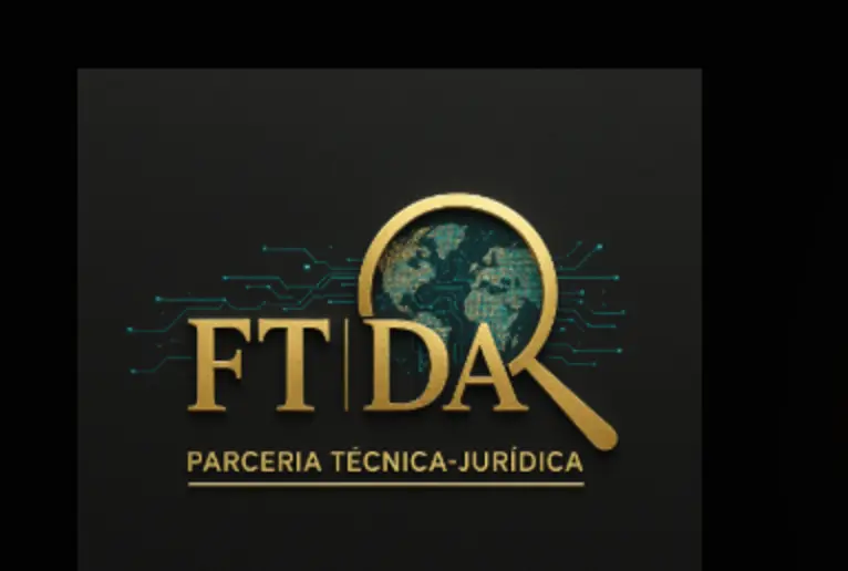 Logotipo estilizado da parceria técnica-jurídica FT | DA